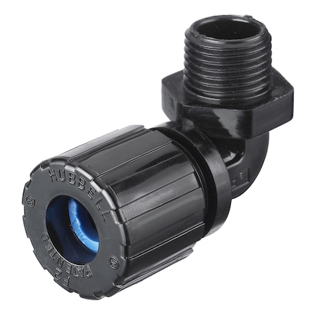 Hubbell Wiring Device-Kellems Kellems Wire Management, Cord Connectors, 90 Degree Male .38-.50", 1/2", Nylon NHC2023CR